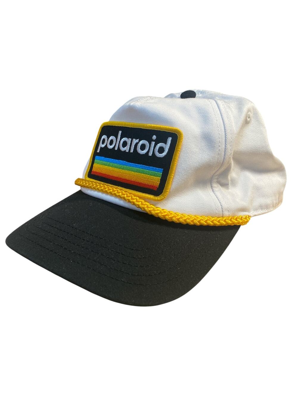 American Needle Polaroid Roscoe White Adjustable Snap Back Baseball Hat Cap OS